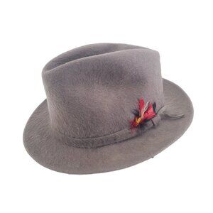 Empire State Men's Dynafelt Fedora Hat Gray One Size